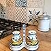 CERAMICHE D'ARTE PARRINI - Italian Ceramic Set Salt and Pepper Shakers Pots Art Pottery Hand Painted Decorated Sunflowers Landscape Made in ITALY Tuscan