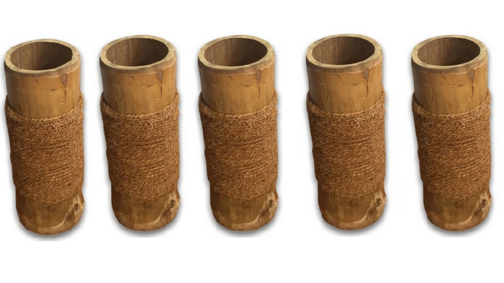Bamboo Dum Biryani Maker Pack of 5 Size 10inch Traditional Biriyani Pipe Bamboo Steamer Bamboo Puttu Kutti
