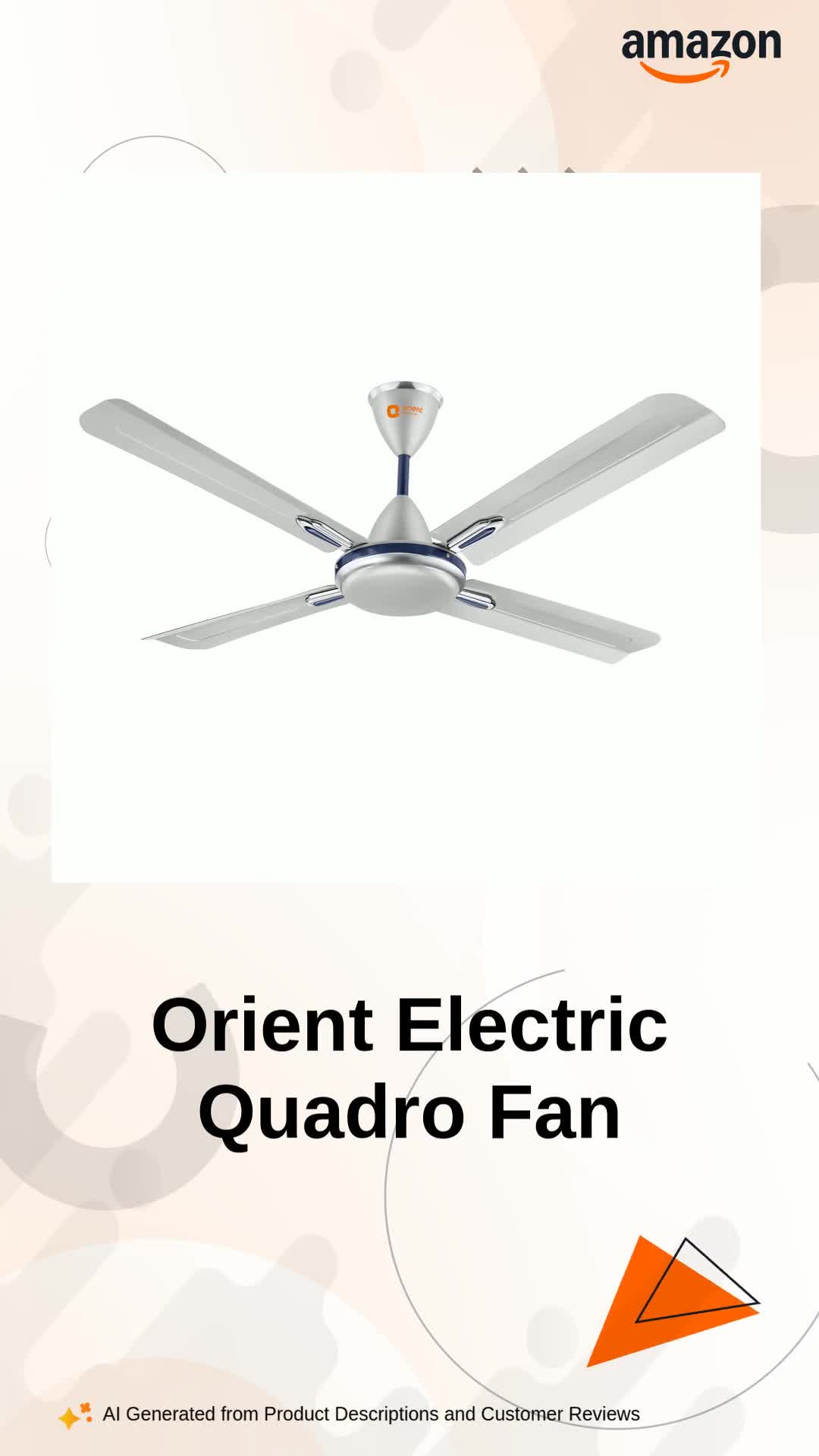 Buy Orient Electric Quadro Ornamental 1200mm | 4 Blade, Premium