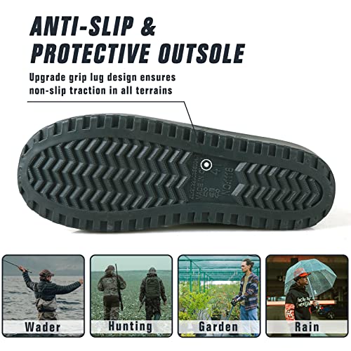 Rain Boots For Men And Women Waterproof Rubber Boots Mens Rain Boot Garden Boots Comfort Lightweight Mid Calf Rainboots Rain Shoes Adjustable Durable Outdoor Work Boots Muck Mud Fishing Boot #TOP3