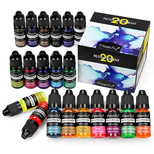 Magicfly Epoxidharz Farbe Set, 20 Epoxy Resin Farbe Flüssiger Epoxidharz Pigment Farbstoff, Harz Farbstoff für Harz… – Bild 7