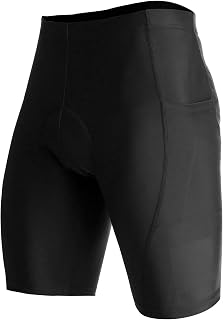 HUIOP Calções de ciclismo Masculino Respirável Secagem Rápida Acolchoado Calções de Bicicleta para Bicicleta de Bicicleta Collant com bolsos,calções de ciclismo masculinos