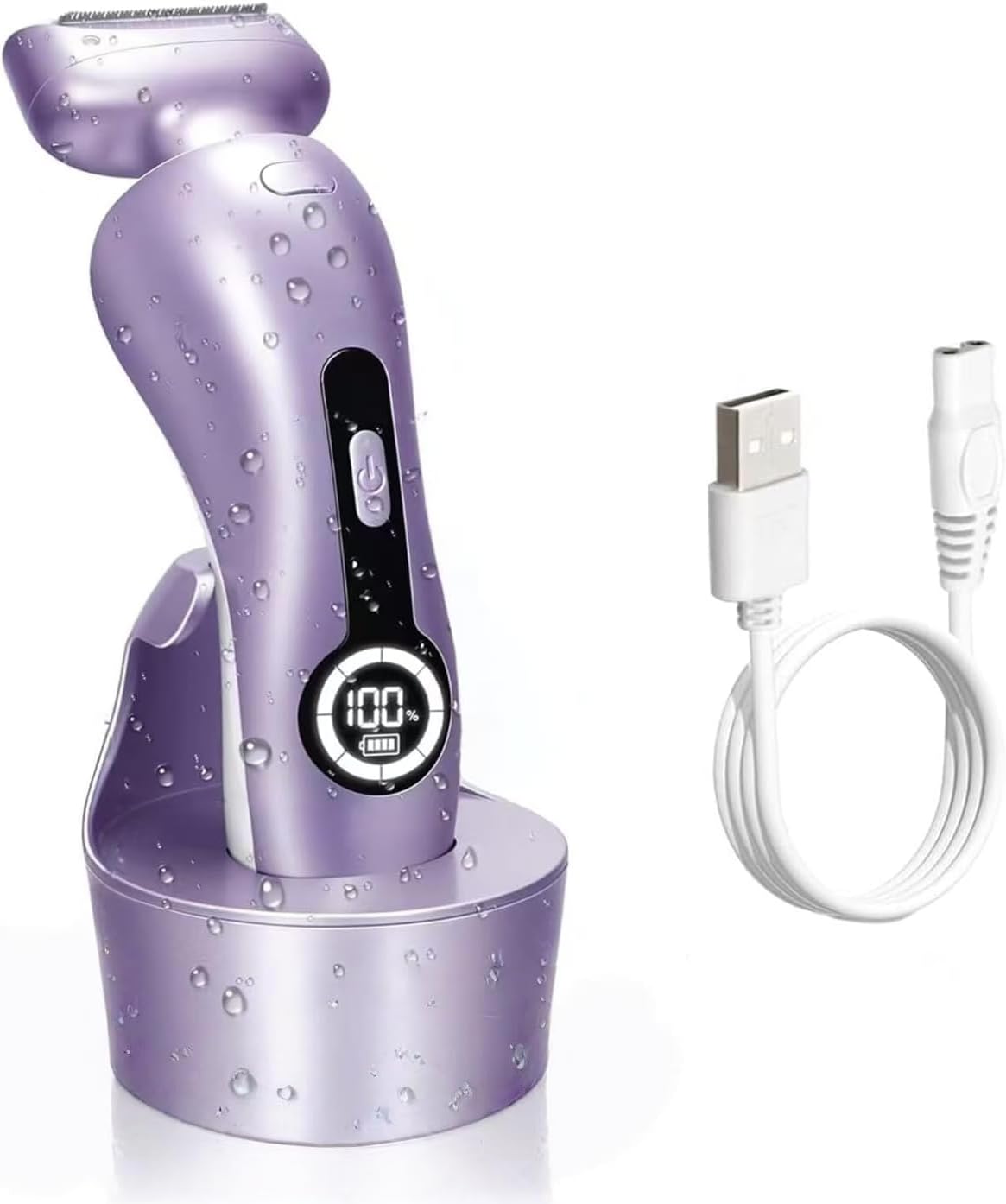 Electric Shaver for Women,Body Hair Trimmer, Wet & Dry Razor for Legs Bikini Trimmer