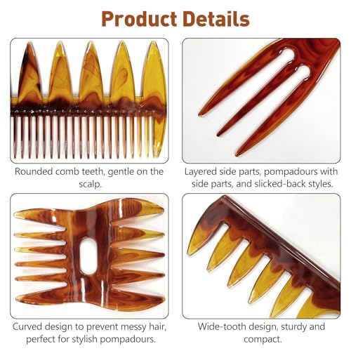 Kit de 5 Peines para Estilizado Profesional Rojo miniatura 5