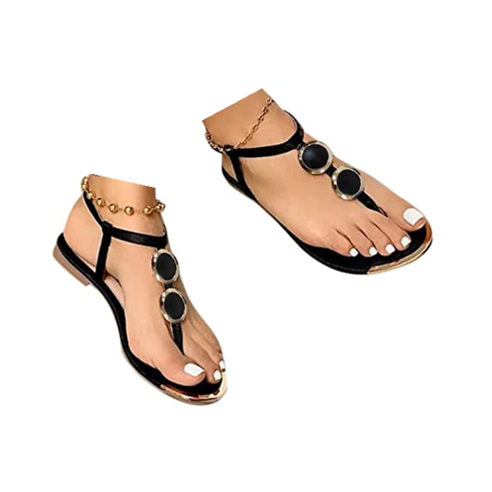 Womens Sandals Flip Flops for Women Dressy Summer Casual Open Toe Slippers Women's Thong Sandals Flat Comfortable Buckle Strap Clip Toe Beach Travel