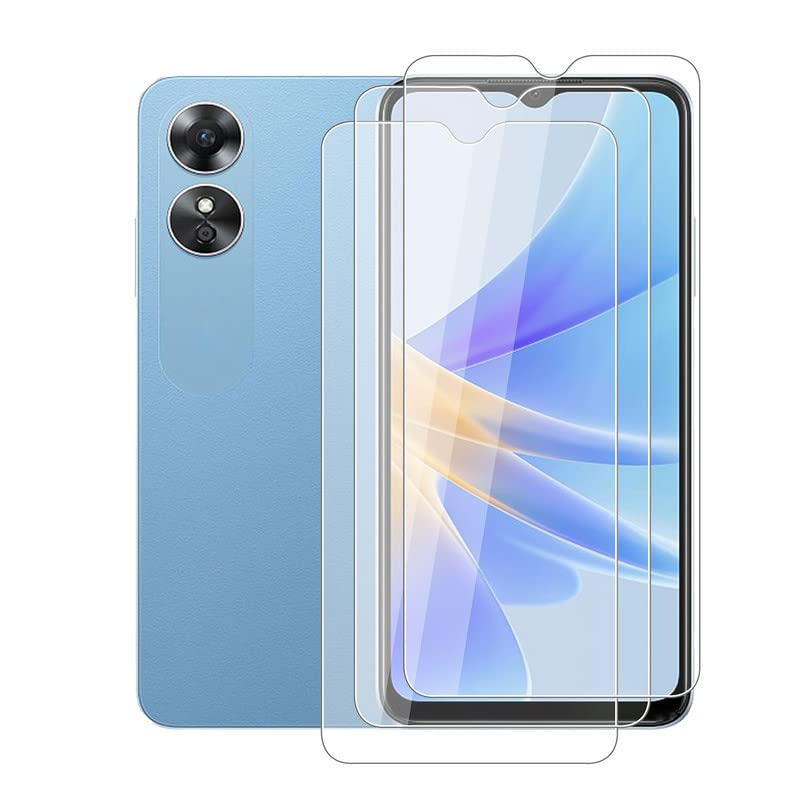 Vauki Vetro Temperato per Oppo A17 4G [2 pezzi] Vetro Protezione schermo Ultra HD Durezza 9H Vetro Resistente Antigraffio con Alta Trasparenza al 99% Senza Bolle per Oppo A17 4G 6.56
