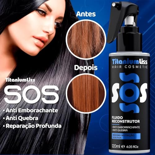 Modelador de Cachos Espiral + Prancha Chapinha Nano Titanium Alisadora + Protetor Térmico SOS Titani