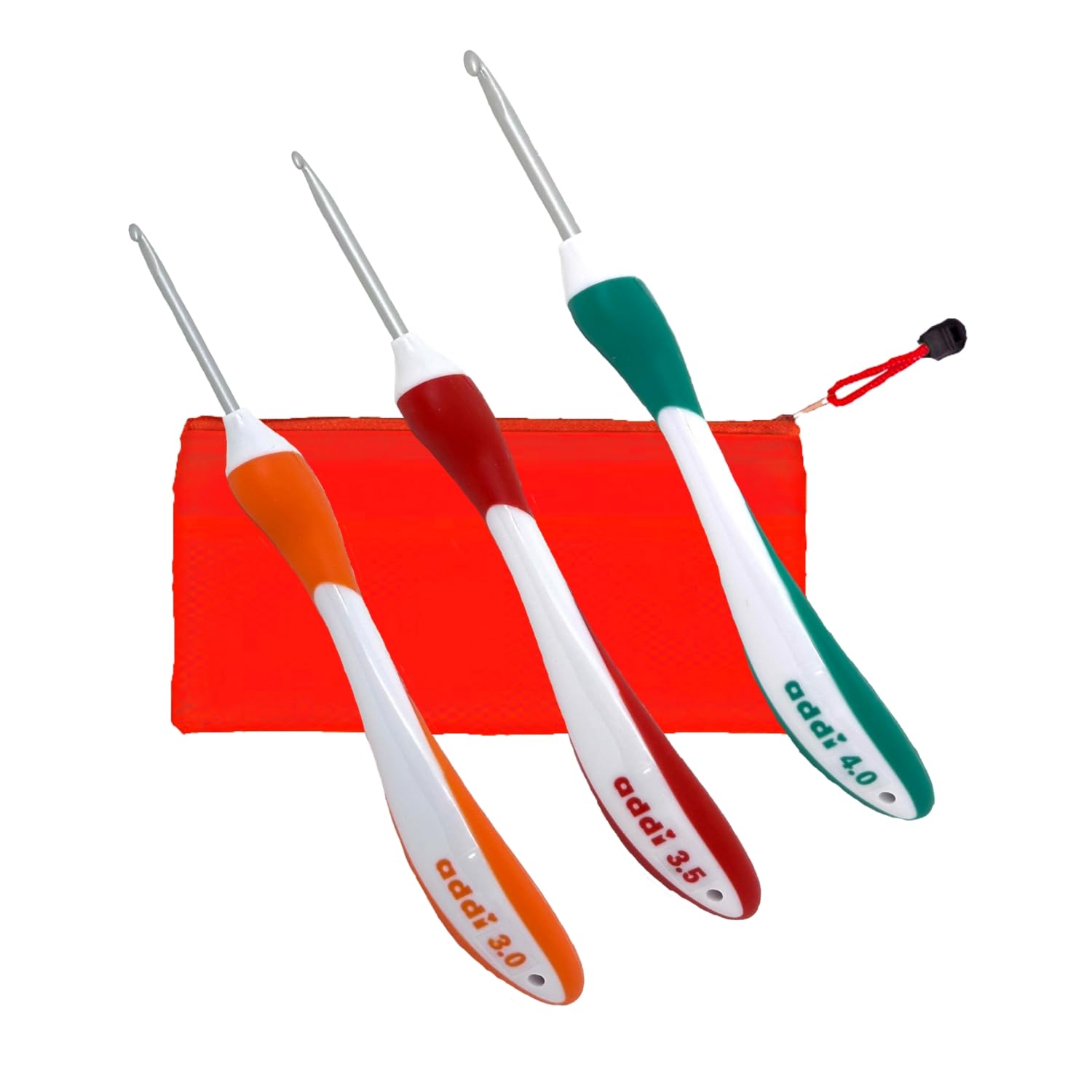 Camtiac AddiSwing Maxi set di uncinetti in lana, spessore 3-3,5-4 e contenitore