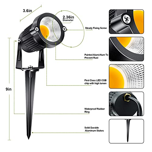 image for ALEDECO 5W Low Voltage Landscape Lights Outdoor 12V AC/DC LED Landscap