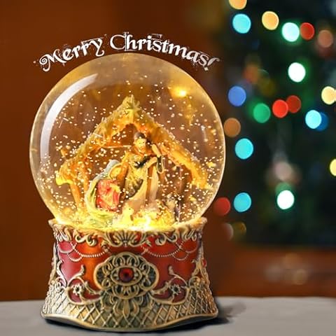 Afirst Musical Snow Globe Nativity Scene Cover