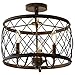 JONATHAN Y JYL9037B Eleanor 15" 3 Metal LED Semi Flush Mount Ceiling Traditional Dimmable, 2700K Cozy Warm Light, for Kitchen,Hallway,Bathroom,Stairwell, Oil Rubbed Bronze, Oil-Rubbed Bronze