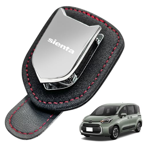 HUDIY(フーディ)車 サングラスホルダー 新型シエンタ10系(2022年8月〜現行)サングラスホルダー スエード素材 メガネホルダー 車種専用設計 車用収納 取り付け簡単 ブラック