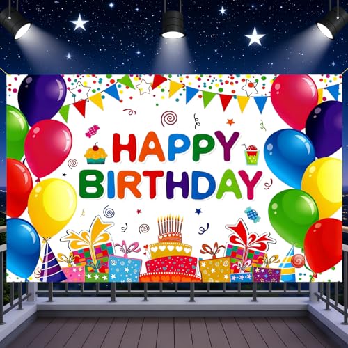 Fondo Feliz Cumpleaños 7x5ft para fotografía y fiesta miniatura 1