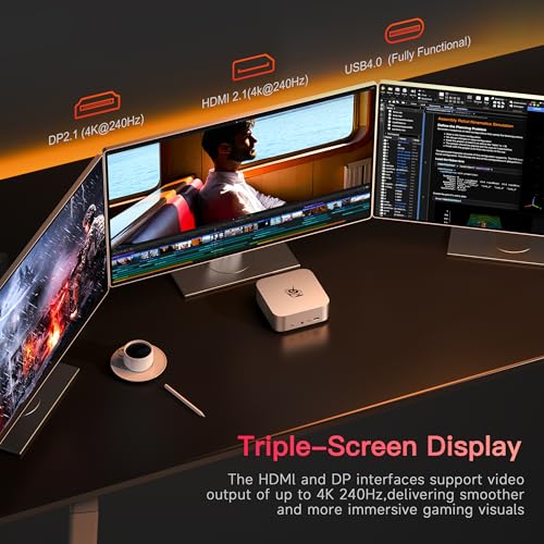 Image of Beelink SER10 MAX Mini PC, AMD Ryzen AI 9 HX 470(12C /24T,Up to 5.2GHz), AMD Radeon 890M Graphics, 32GB DDR5 1TB SSD, 10G LAN /USB4.0 /4K 240Hz Triple Display /WiFi6,BT5.2,Home /Office mini Computer