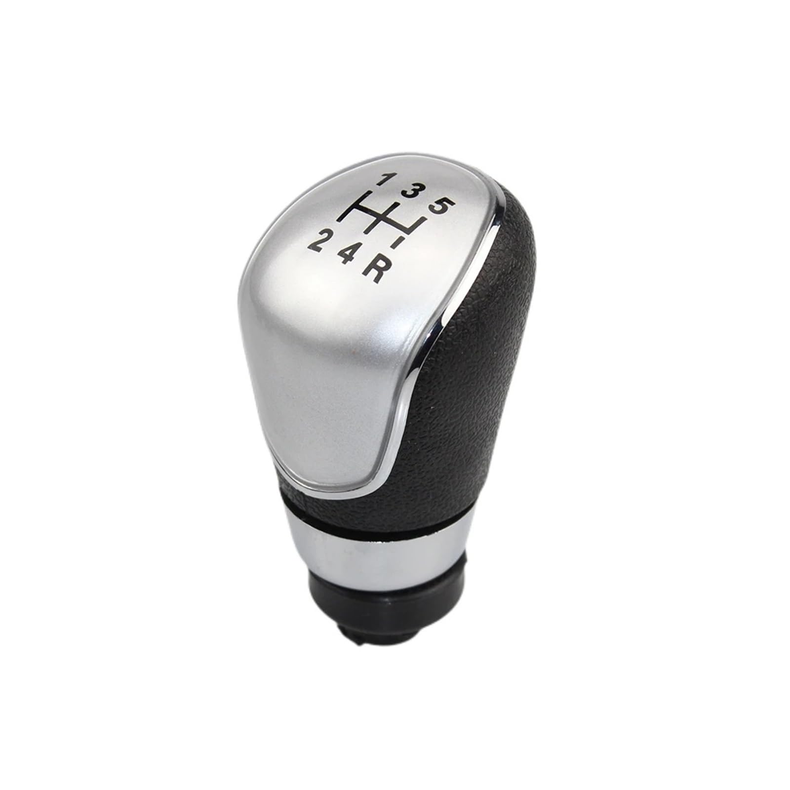 Bxbdekqgl 5 Speed Silver Knob Gear Shift Knob Manual 5/6 Speed Gear Shift Knob Gaiter Boot Cover For Focus Mk2 Mk3 Fiesta Mondeo Kuga Galaxy(5 Speed Silver Knob)