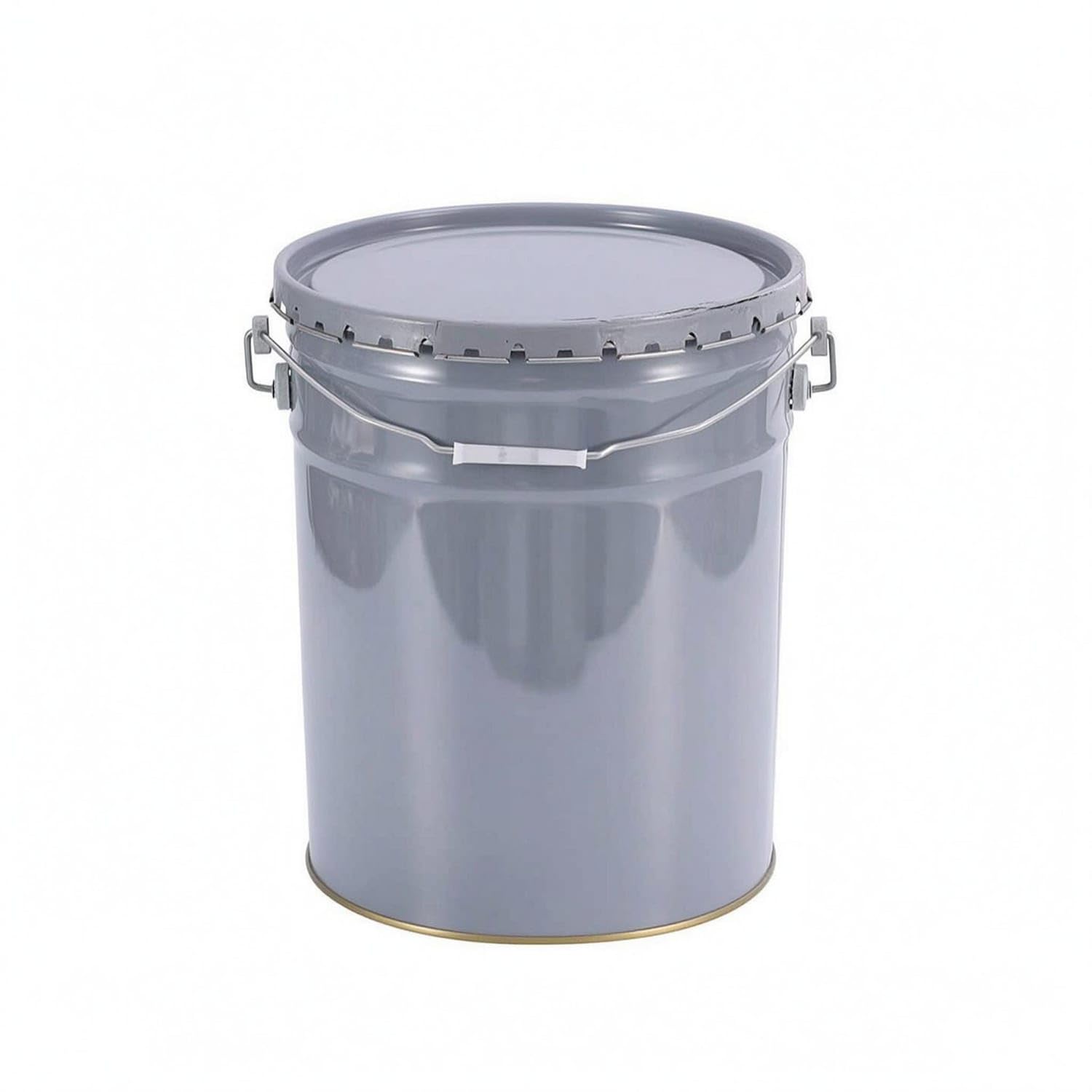 Glossy Finish Tin Pail Rolled Rim 20L Gray Bucket Metal | Construction Finish Handle Metal Gray 20L Bucket-image-14