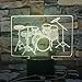 Produktbild 3D Nachtlicht 3D Nachtlicht Drum Kit 3D LED Nachtlicht LED Acryl Bunte Lichter Hologramm Kinder Tischlampe Stimmung Drum Set 3D Lampe mit Fernbedienung