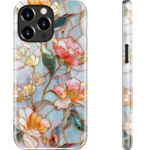 Coque iPhone 15 Pro Max antichoc fleur résout les chutes de téléphone