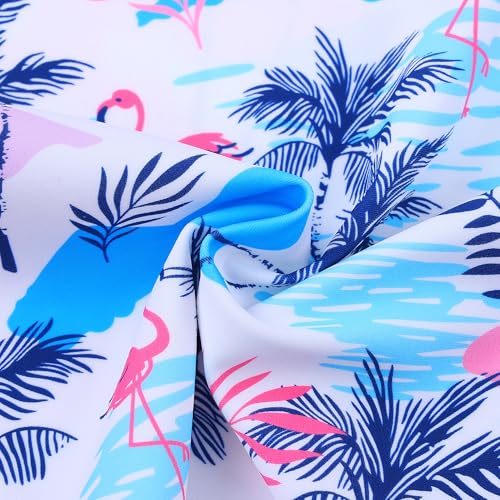 Image of Girls Two Piece Swimsuit Floral UPF 50+ Rash Guard Set Kids Beach Swimwear