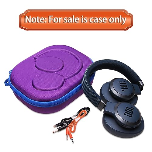 Image of L LTGEM EVA Hard Case for JBL Live 770NC /660NC /650BT /460NC /670NC /400BT /500BT and JBL Tune 770NC /710BT /720BT /760NC /700BT /750BT /510BT /660NC /520BT /500 /E45BT Bluetooth Wireless Headphone(Purple+Grey)