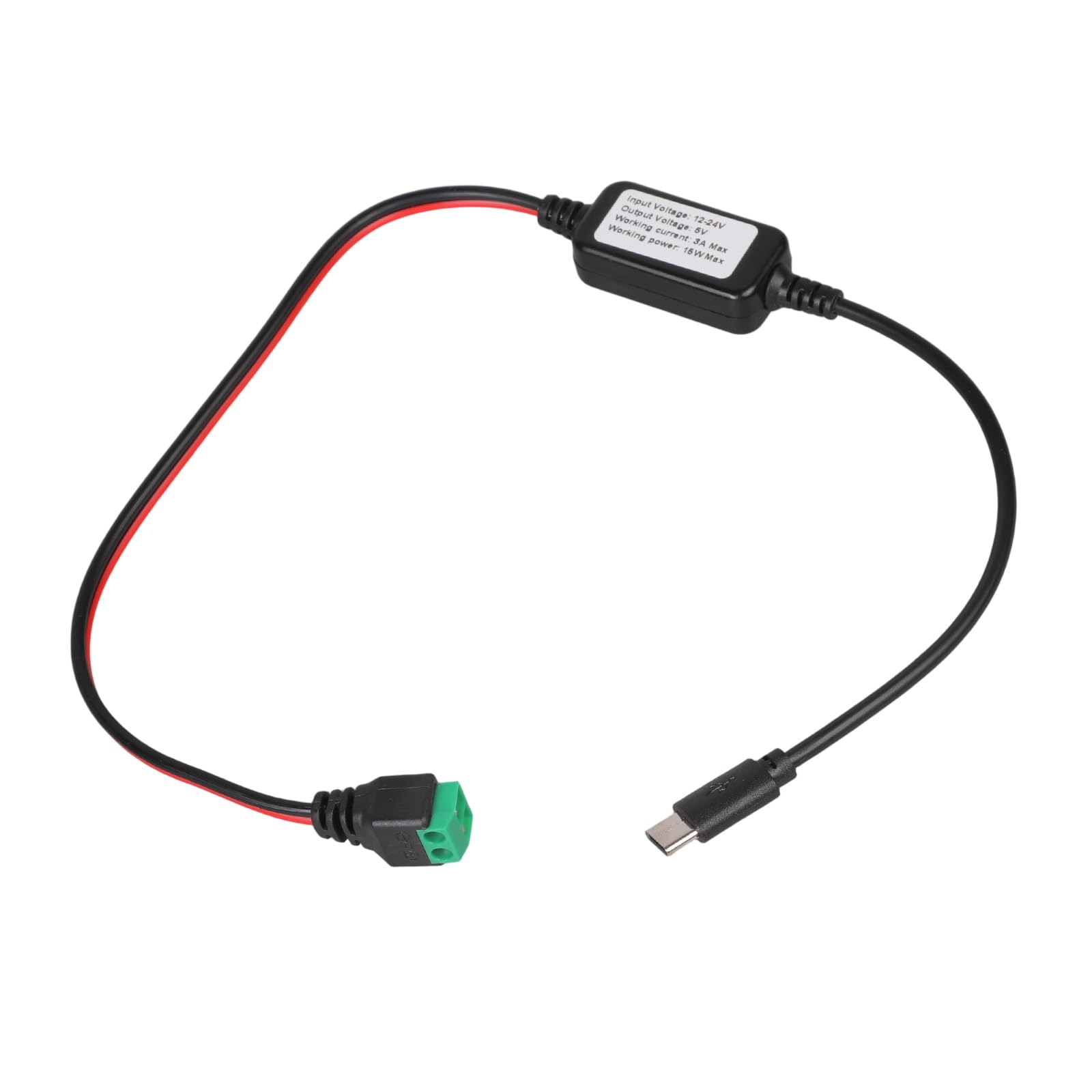 Ljmyy DC12V To 24V Input To 5V Type C Output Converter Cable For Phone Tablet Dashcams With 3A Current