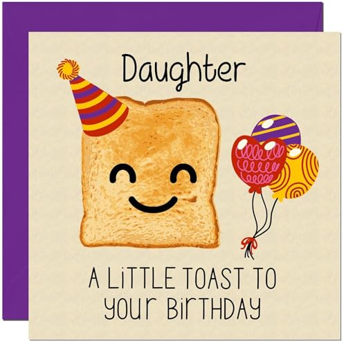 Daughter Birthday Card - A Little Birthday Toast - Funny Birthday Cards for Daughter