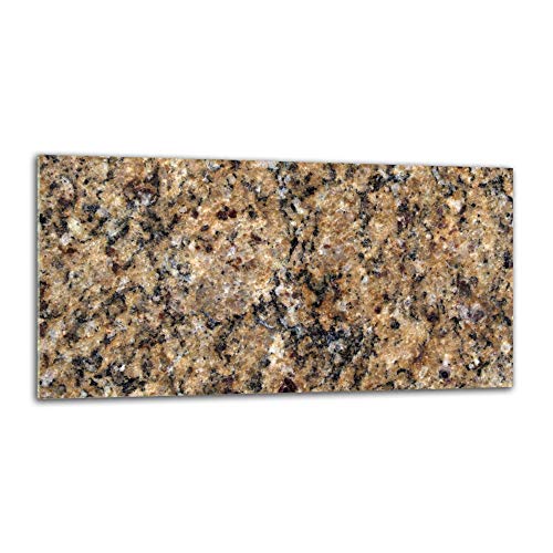 decorwelt Protector contra salpicaduras de cristal para pared de cocina, 80 x 40 cm, protector de pared, cocina, salpicaduras, azulejos, cocina, cristal decorativo, textura marrón