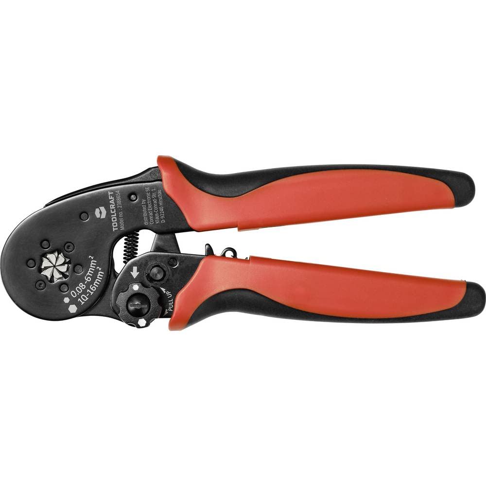 TOOLCRAFT TO-7165962 szczypce zaciskowe tulejki kablowe 0,08 do 16,0 mm² z szybką regulacją
