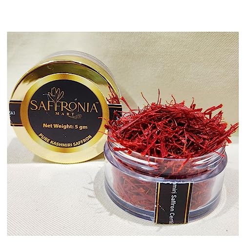 Image of Saffronia Mart Kashmiri Mongra Saffron | A++ Grade Kesar | Pure & Authentic | Ideal for Cooking, Tea & Beauty | Rich Color & Aroma | Airtight Pack | FSSAI Certified | 5gm - pack of 1