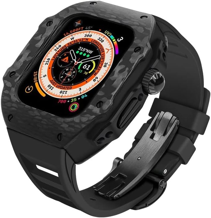 Boîtier étanche pour homme SCHIK anti-choc en carbone pour Apple Watch Ultra