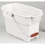 Rubbermaid Roughneck Square Bucket, 14-Quart, Bisque, Comfortable/Durable Pour Handle, Sturdy Pail Bucket for Household Cleaning/Mopping