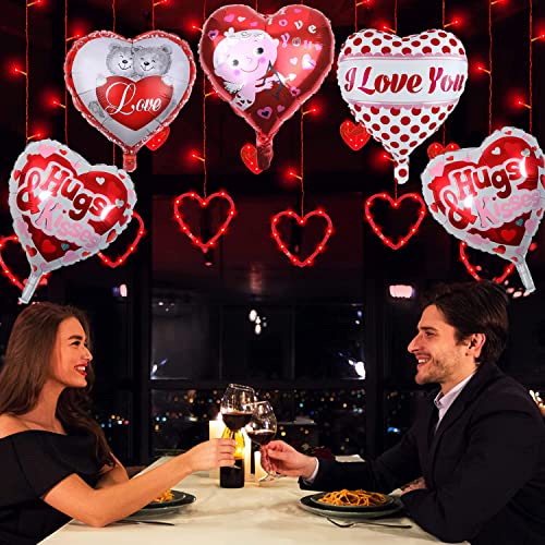 20 Pcs I Love You Balloons Heart Balloons Mylar 18 Inches Valentines Day Balloons For Romantic Decorations Sweetest Day Special Night Party Supplies #TOP4
