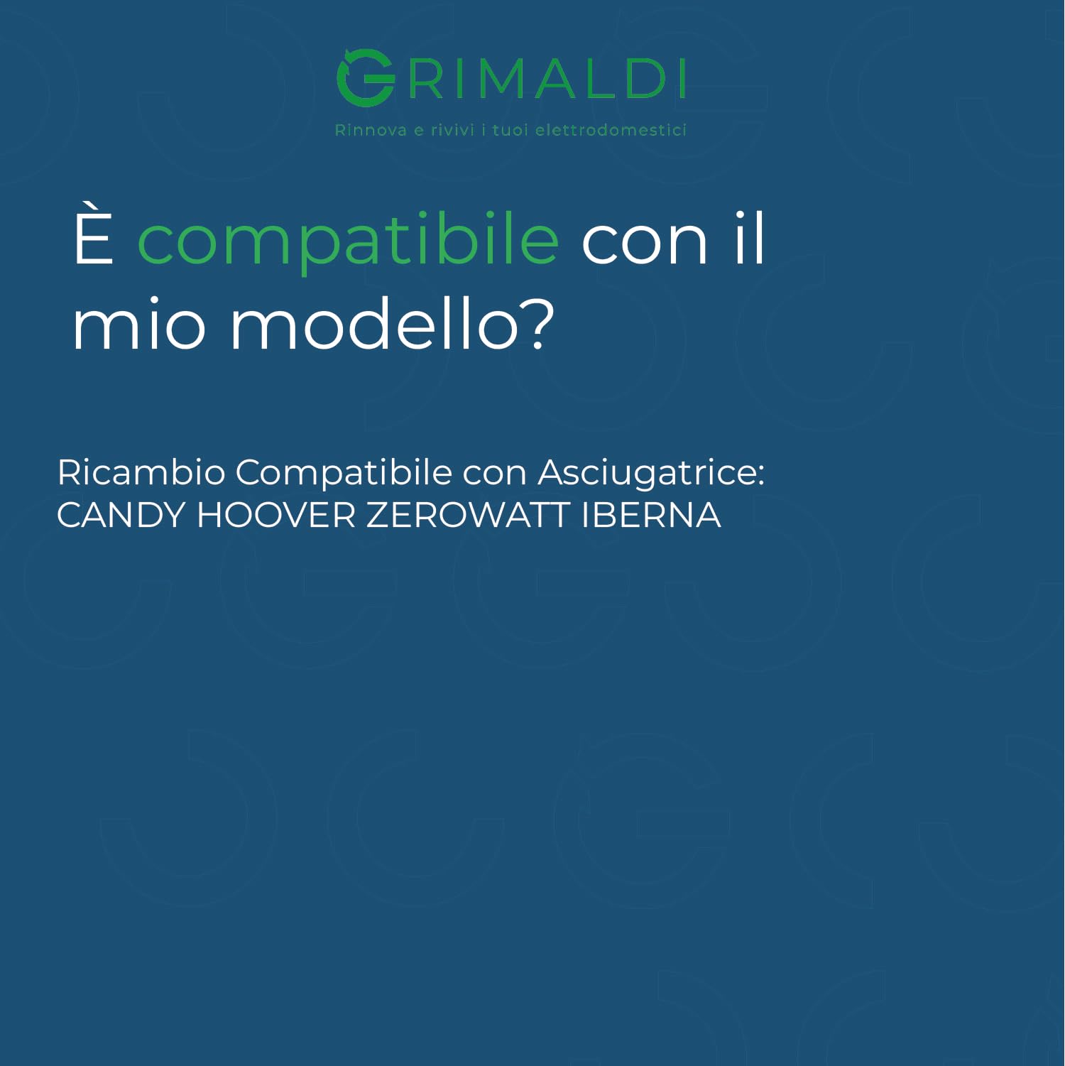 G GRIMALDI Cassetta di raccolta per acqua secca compatibile con -CANDY- codici -40009648- -40008542- -