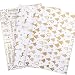 Whaline Christmas Gold Gift Tissue Wrap Paper Set, 120 Sheets Xmas Tree, Reindeer, Snowflake Design for Holiday Wrapping Paper DIY and Craft, 14" x 20"