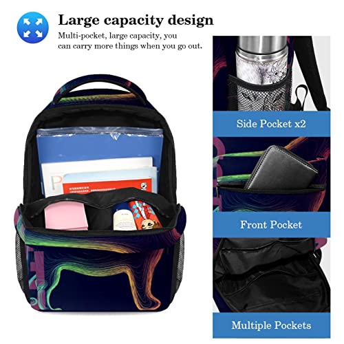 Cartable enfant multicolore avec trousse, sac à dos ergonomique pour soulager le dos des élèves