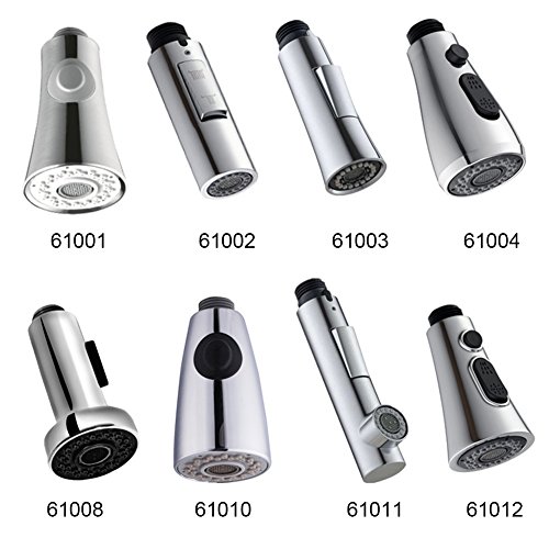 Multifunktions-Ersatz-Küchenarmatur, ausziehbarer Brausekopf, Küchenarmatur, Sprühkopf, Ersatzteil, Chrom (#61011)