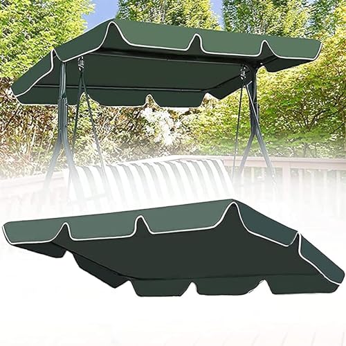 Swing Chair Canopy Replacement 2 & 3 Seater Garden Swing Seat Cover Waterproof Windproof Anti-UV Heavy Duty Rip Proof Hammock Top Cover replacement canopy (Cover Only) (Size : 195 * 125 * 15cm)