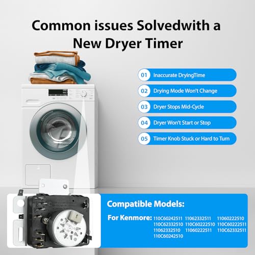 Minuteur W10436303 pour cycles de séchage précis et fluides