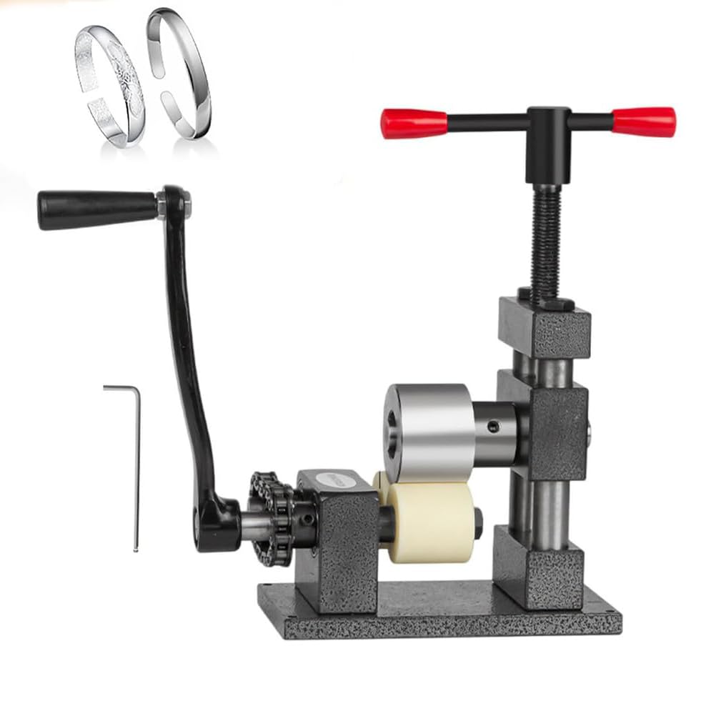 Metall-Rollmühle und Schmuckbiegewerkzeug, verstellbare Formmaschine für Armbänder und Löffel, unverzichtbares Werkzeug für DIY-Schmuckherstellung