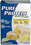 Barres Pure Protein - Barres nutritives, mélange de protéines de lactosérum sans gluten | Chocolat et Beurre de Cacahuète + Gâteau au Citron (Paquet de 12)