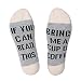Unisex Creative Fashion Cotton Socks If You Can Read This PLEASE Bring Me A Beer Socks Hosiery (White Gray (Coffee))
