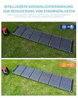 ELECAENTA 60W Faltbar Solar Ladegerät Tragbarer ETFE Monokristallinem Solarpanel USB-C PD45W USB QC3.0 DC 18V für Solargeneratoren Powerstation Laptop Outdoor Camping Wasserdicht, 1.6KG – Ansicht 7
