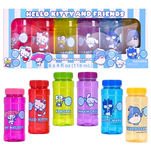 Hello Kitty 6 Pack Bubble Bottles 4oz.