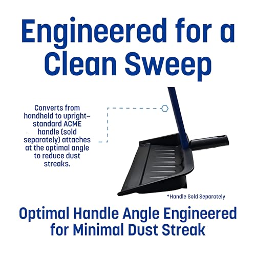 carlisle foodservice products 8 inch heavy-duty dust pan durable plastic black  for commercial and home use