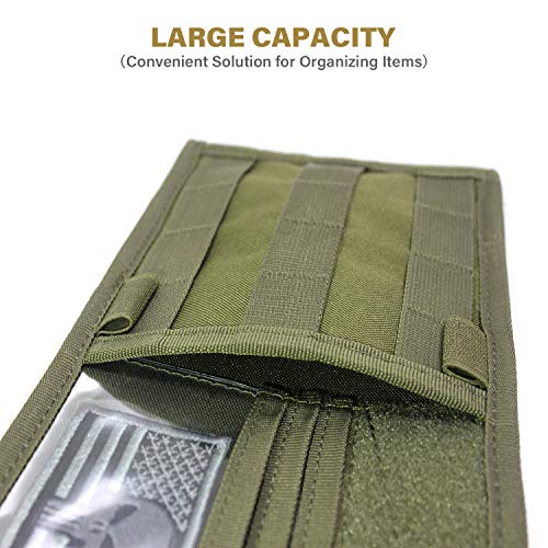 WYNEX Car Sun Visor Organizer Molle Panel, Tactical Car Sunshade Cover, Compatible Vehicle Visor Storage Holder Pouch, Fit Most Cars, SUV