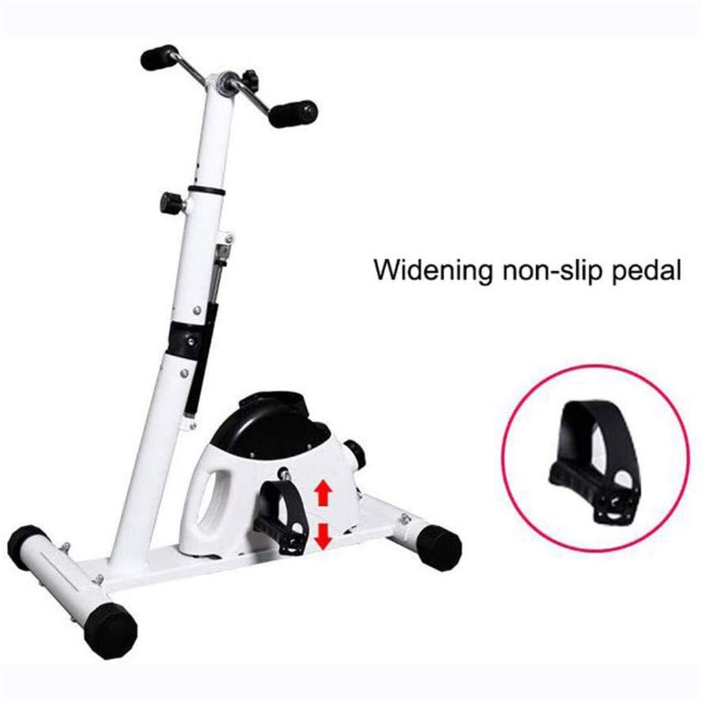 Pedal eléctrico Mini máquina de rehabilitación Ejercitador de pedal para brazo pie, equipo de rehabilitación de carrera de resistencia ajustable Ejercitador portátil Bicicleta Ejercicio de pierna Mini