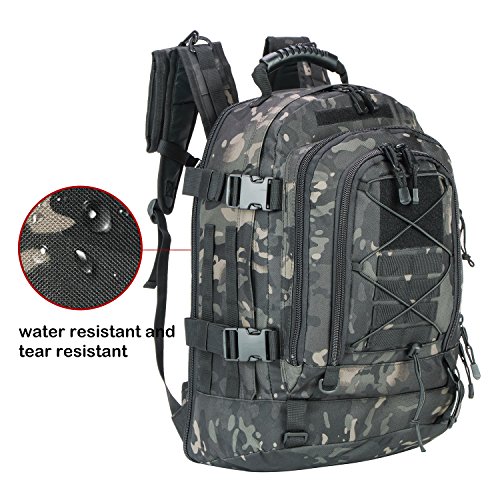 Armycamousa 40L - 64L Outdoor Expandable Tactical Backpack Military Sport Camping Hiking Trekking Bag School Travel Gym Carrier #TOP2