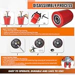 Pallet Jack Wheels Replacement Kit, Full Set with 7" x 2" Steering Wheels | Fits manual pallet trucks; includes 3" x 3.75" load rollers, axles, entry/exit rollers, hardware, 20mm ID bearings