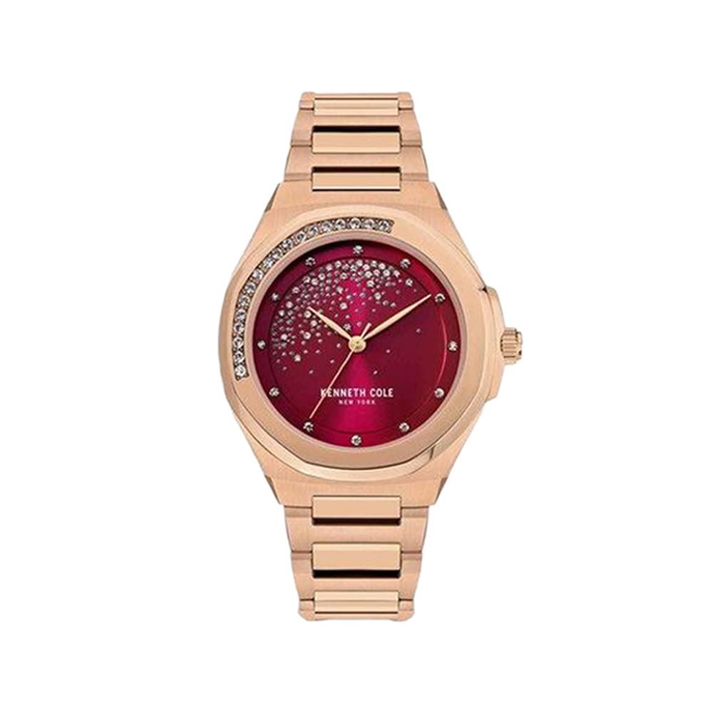 Kenneth Cole Quartz Analog Maroon Dial Stainless Steel Strap Watch for Women-KCWLG2125803LD (B09VPT6P4M) Amazon Price History, Amazon Price Tracker