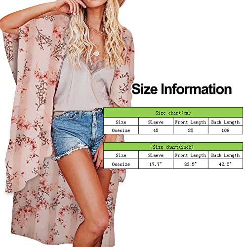Image of Jayscreate Women's Breezy Summer Boho Kimonos Sheer Beach Cardigan Cover Up
